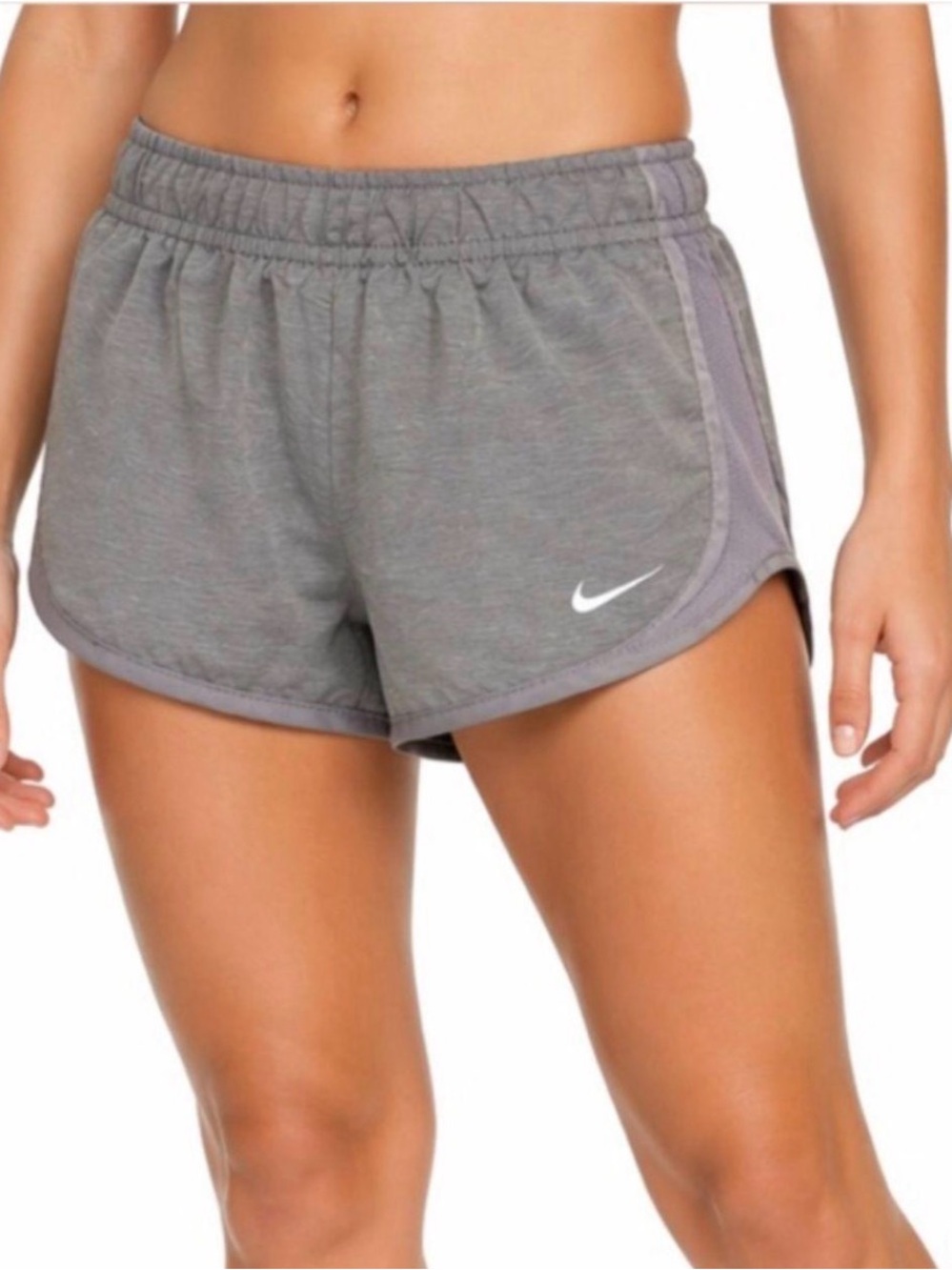 Nike Women's Heather Grey Athletic Running Shorts